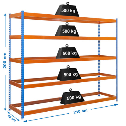 Estantería industrial Simonrack Simonforte 2100 x 600 mm