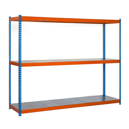 Estantería industrial Simonrack Simonforte 1200 x 600 mm Azul + Naranja + Galvanizado 1500 x 1200 x 600 mm 