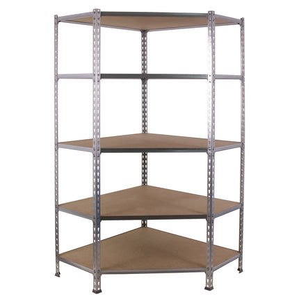 Estantería con baldas de madera Simonrack Maderclick Galvanizado + Madera 1800 x 900 x 500 mm · 5 estantes