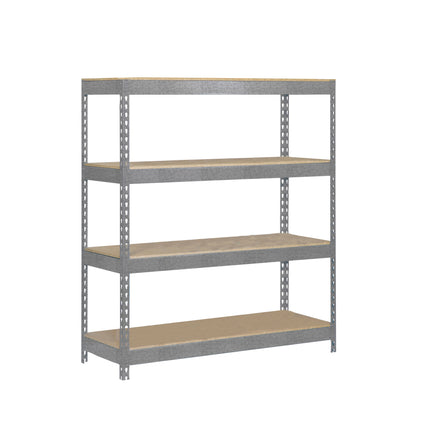 Estantería industrial Simonrack Bricoforte 1204-4 Chipboard Galvanizado + Madera