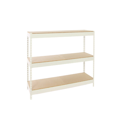 Estantería industrial Simonrack Simonforte 1200 x 600 mm Blanco + Madera 1500 x 1200 x 600 mm 
