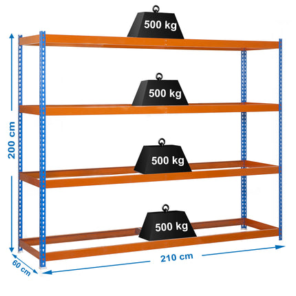 Estantería industrial Simonrack Simonforte 2100 x 600 mm