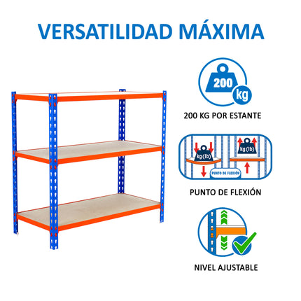 Estantería con baldas de madera Simonrack Maderclick Megaplus