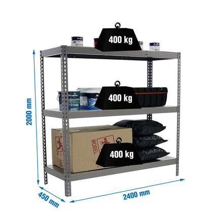 Estantería industrial Simonrack Simonforte 2400 x 450 mm