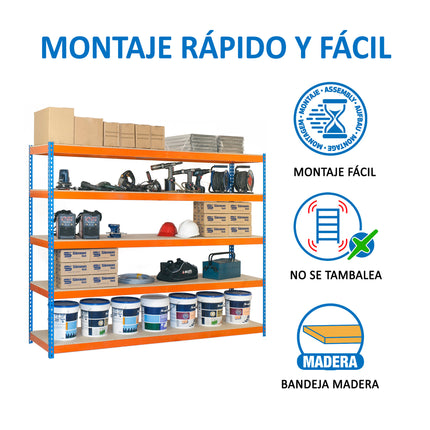 Estantería industrial Simonrack Simonforte 2400 x 750 mm
