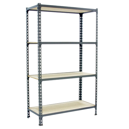 Estantería con baldas de madera Simonrack Maderclick MINI Gris + Madera 1500 x 800 x 500 mm · 4 estantes