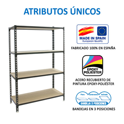 Estantería con baldas de madera Simonrack Maderclick Megaplus