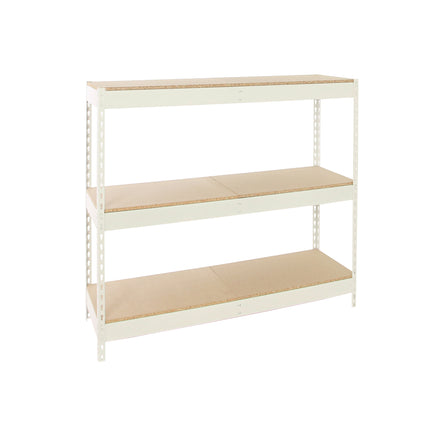 Estantería industrial Simonrack Simonforte 1800 x 750 mm Blanco + Madera 2000 x 1800 x 750 mm 