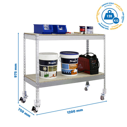 Estantería industrial Simonrack Simonforte fondo 450 mm, anchos 1200, 1800 y 2400 mm