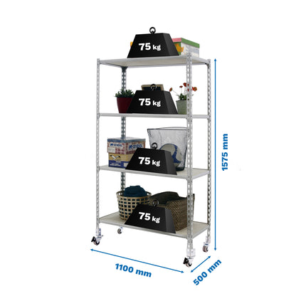 Estantería con baldas de madera Simonrack Maderclick Mobile Superplus