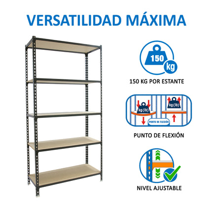 Estantería con baldas de madera Simonrack Maderclick PLUS