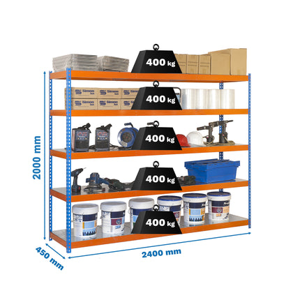 Estantería industrial Simonrack Simonforte 2400 x 450 mm