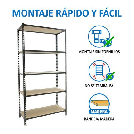 Estantería con baldas de madera Simonrack Maderclick PLUS