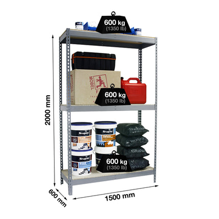Estantería industrial Simonrack Simonforte 1500 x 600 mm