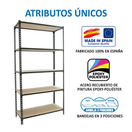 Estantería con baldas de madera Simonrack Maderclick PLUS