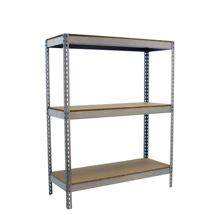 Estantería industrial Simonrack Simonforte fondo 600 mm, ancho 1500 mm Galvanizado + Madera 1500 x 1500 x 600 mm 3 estantes