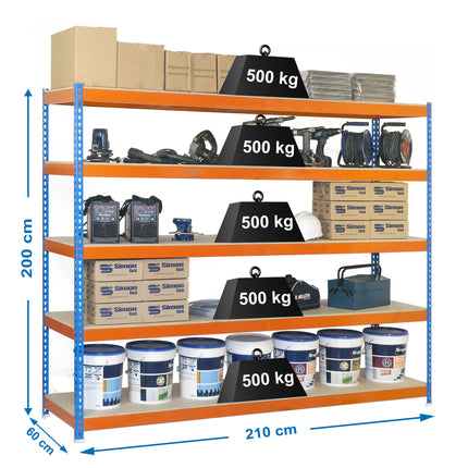 Estantería industrial Simonrack Simonforte 2100 x 600 mm