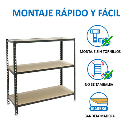 Estantería con baldas de madera Simonrack Maderclick Megaplus