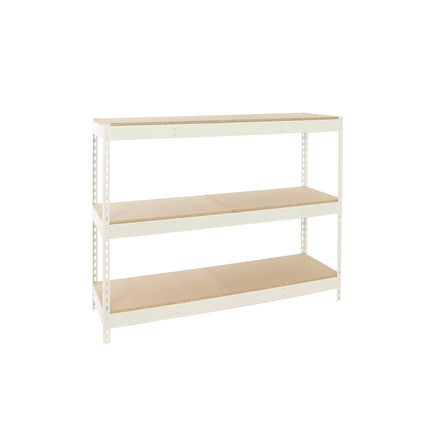 Estantería industrial Simonrack Simonforte 2400 x 900 mm Blanco + Madera 2000 x 2400 x 900 mm 