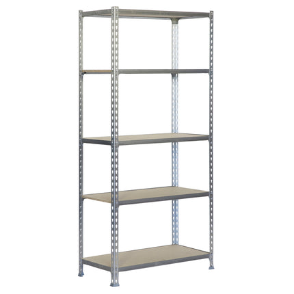 Estantería con baldas de madera Simonrack Maderclick PLUS Galvanizado + Madera 2000 x 1000 x 500 mm · 5 estantes