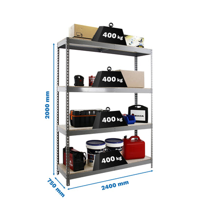 Estantería industrial Simonrack Simonforte 2400 x 750 mm