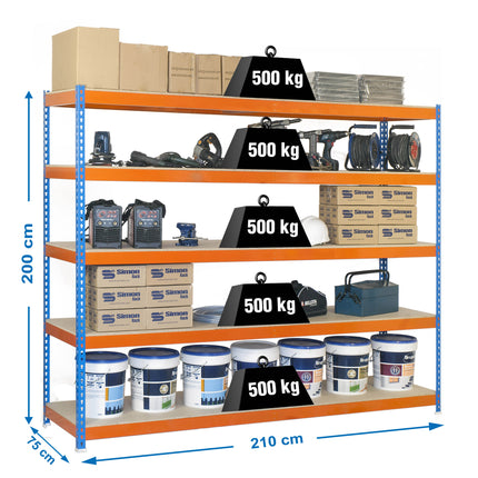 Estantería industrial Simonrack Simonforte 2100 x 750 mm