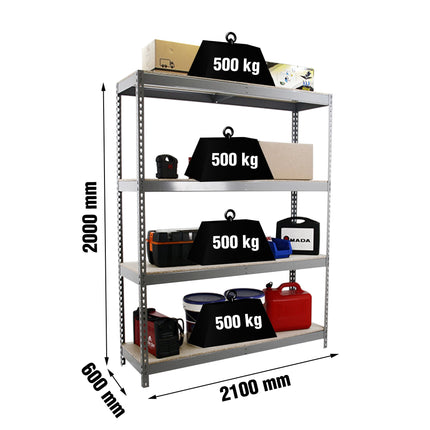 Estantería industrial Simonrack Simonforte fondo 600 mm, anchos 2100 y 2400 mm