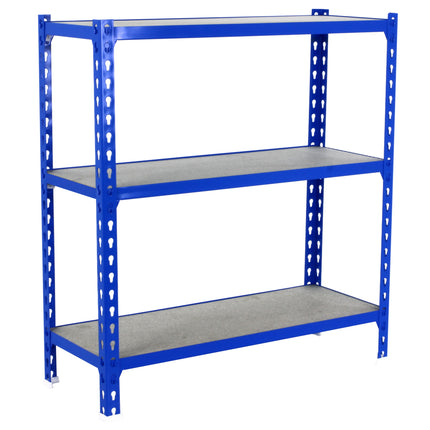 Estantería con baldas de madera Simonrack Maderclick Superplus Azul + Madera 1000 x 1100 x 500 mm · 3 estantes