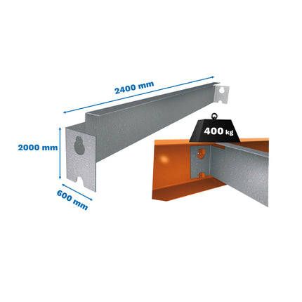 Estantería industrial Simonrack Simonforte fondo 600 mm, anchos 2100 y 2400 mm