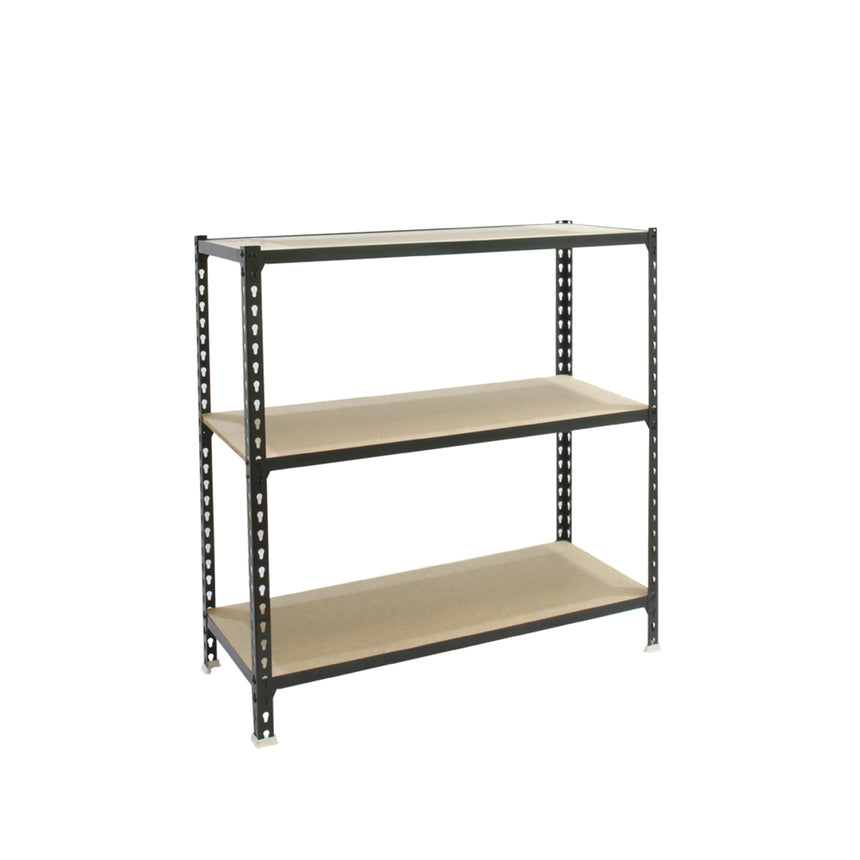 Estantería con baldas de madera Simonrack Maderclick PLUS Antracita + Madera 900 x 1000 x 500 mm · 3 estantes