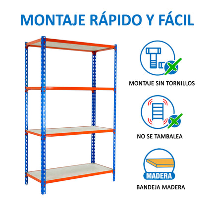 Estantería con baldas de madera Simonrack Maderclick Megaplus