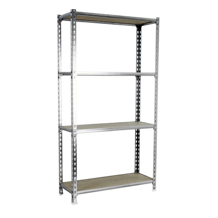 Estantería con baldas de madera Simonrack Maderclick Megaplus Galvanizado + Madera 1500 x 1200 x 500 mm · 4 estantes