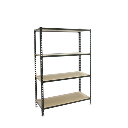 Estantería con baldas de madera Simonrack Maderclick PLUS Antracita + Madera 1500 x 1000 x 500 mm · 4 estantes