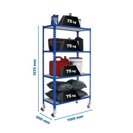 Estantería con baldas de madera Simonrack Maderclick Mobile Superplus