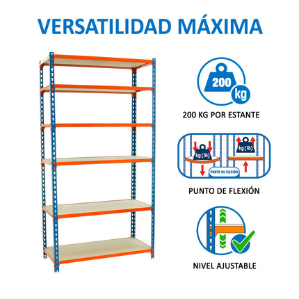 Estantería con baldas de madera Simonrack Maderclick Megaplus