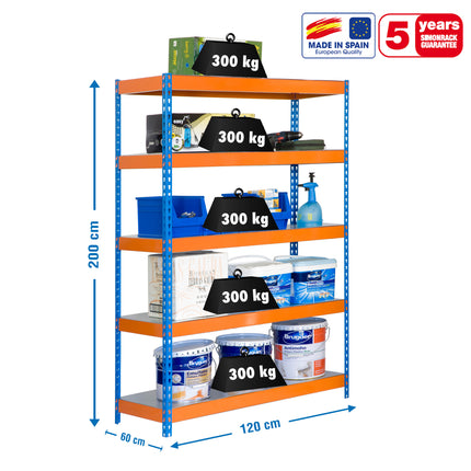 Estantería industrial Simonrack Bricoforte 1206-5 Metal