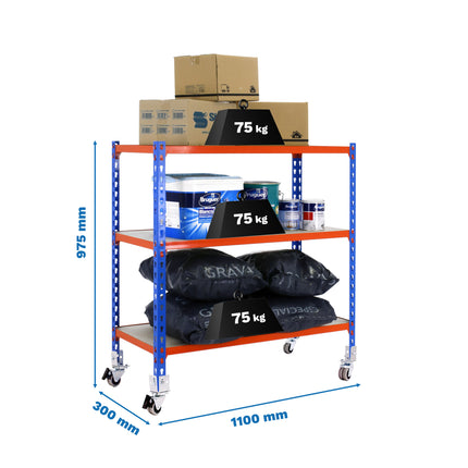 Estantería con baldas de madera Simonrack Maderclick Mobile Superplus