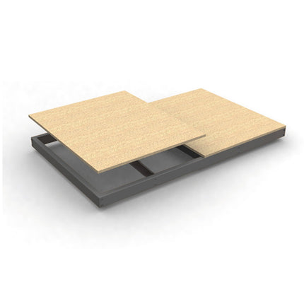 Estante adicional para estantería Simonrack Simonforte fondo 750-900 mm Gris + Madera 77 x 2400 x 750 mm 1 estante