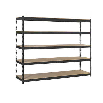 Estantería industrial Simonrack Simonforte 2400 x 750 mm Antracita + Madera 2000 x 2400 x 750 mm 5 estantes