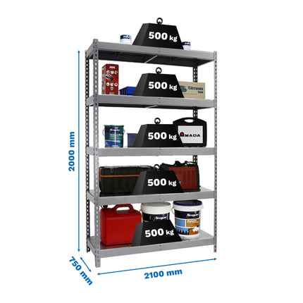 Estantería industrial Simonrack Simonforte 2100 x 750 mm