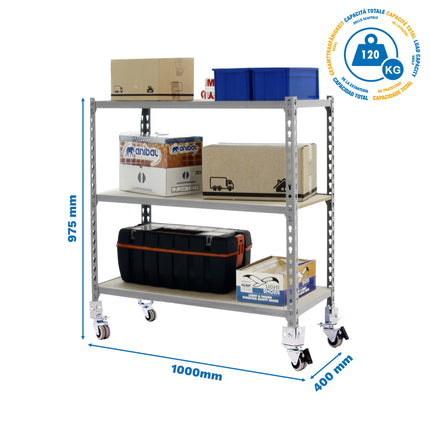 Estantería con baldas de madera Simonrack Maderclick Mobile PLUS