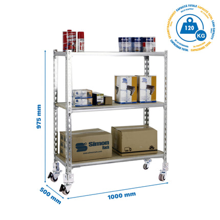 Estantería con baldas de madera Simonrack Maderclick Mobile PLUS