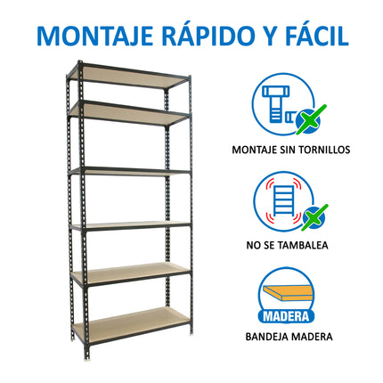 Estantería con baldas de madera Simonrack Maderclick Megaplus