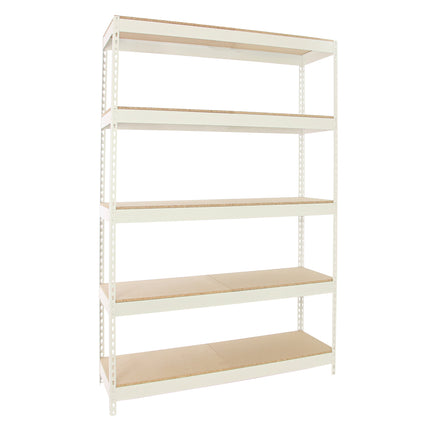 Estantería industrial Simonrack Bricoforte 1206-5 Chipboard Blanco + Madera