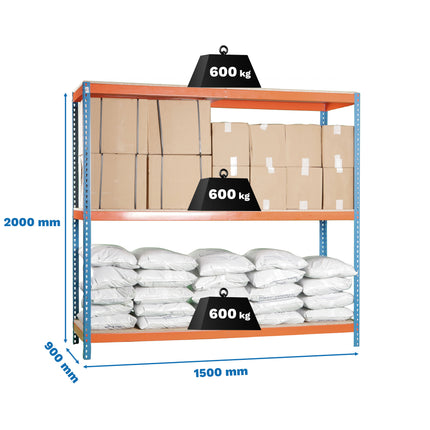 Estantería industrial Simonrack Simonforte 1500 x 900 mm