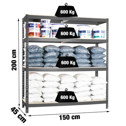 Estantería industrial Simonrack Simonforte 1500 x 450 mm