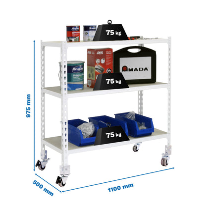 Estantería con baldas de madera Simonrack Maderclick Mobile Superplus