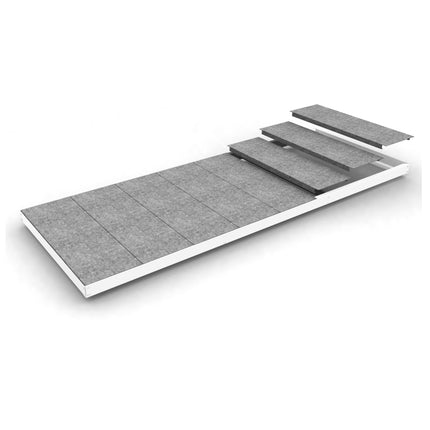 Estantería industrial Simonrack Simonforte 2400 x 450 mm Blanco + Galvanizado 70 x 2400 x 450 mm 