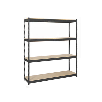 Estantería industrial Simonrack Simonforte 2100 x 600 mm Antracita + Madera 2000 x 2100 x 600 mm 4 estantes