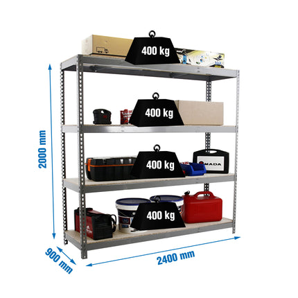 Estantería industrial Simonrack Simonforte 2400 x 900 mm